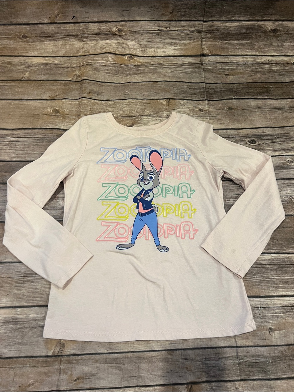 Disney Zootopia 2 Girls Size 6 Judy Hopps Pink Long Sleeve Shirt